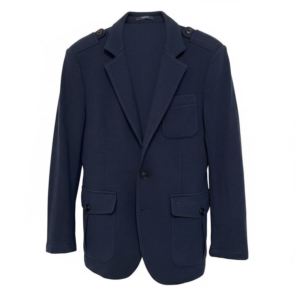 HAZZYS MENS WOOL NAVY MILTARY SLIM FIT BLAZER SZ S (95)